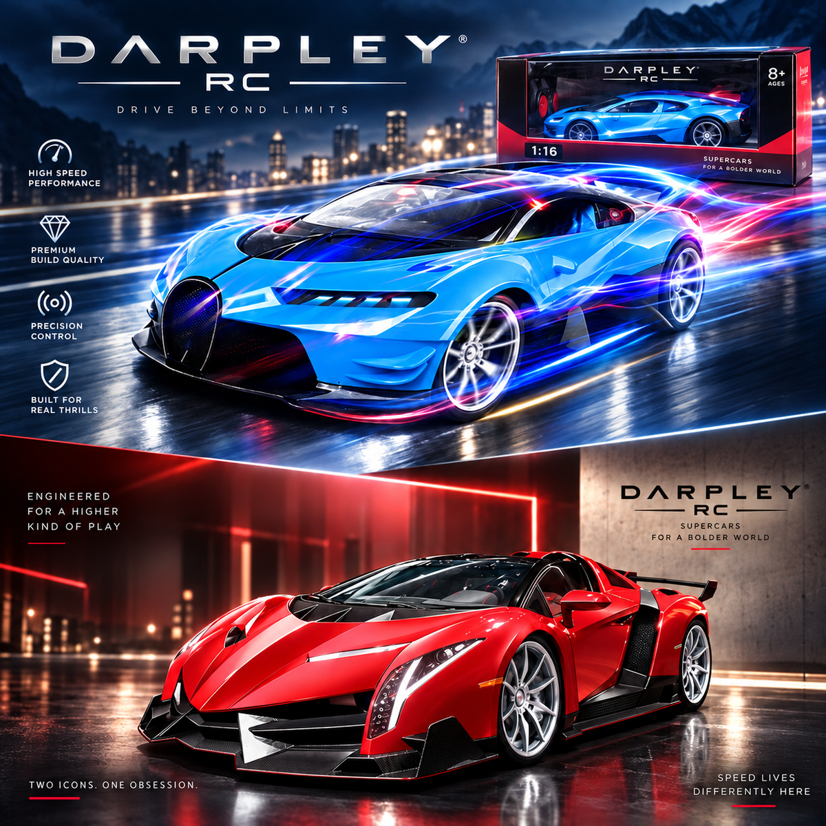 DARPLEY DriftX™ — 1:16 Remote Control Racing Car