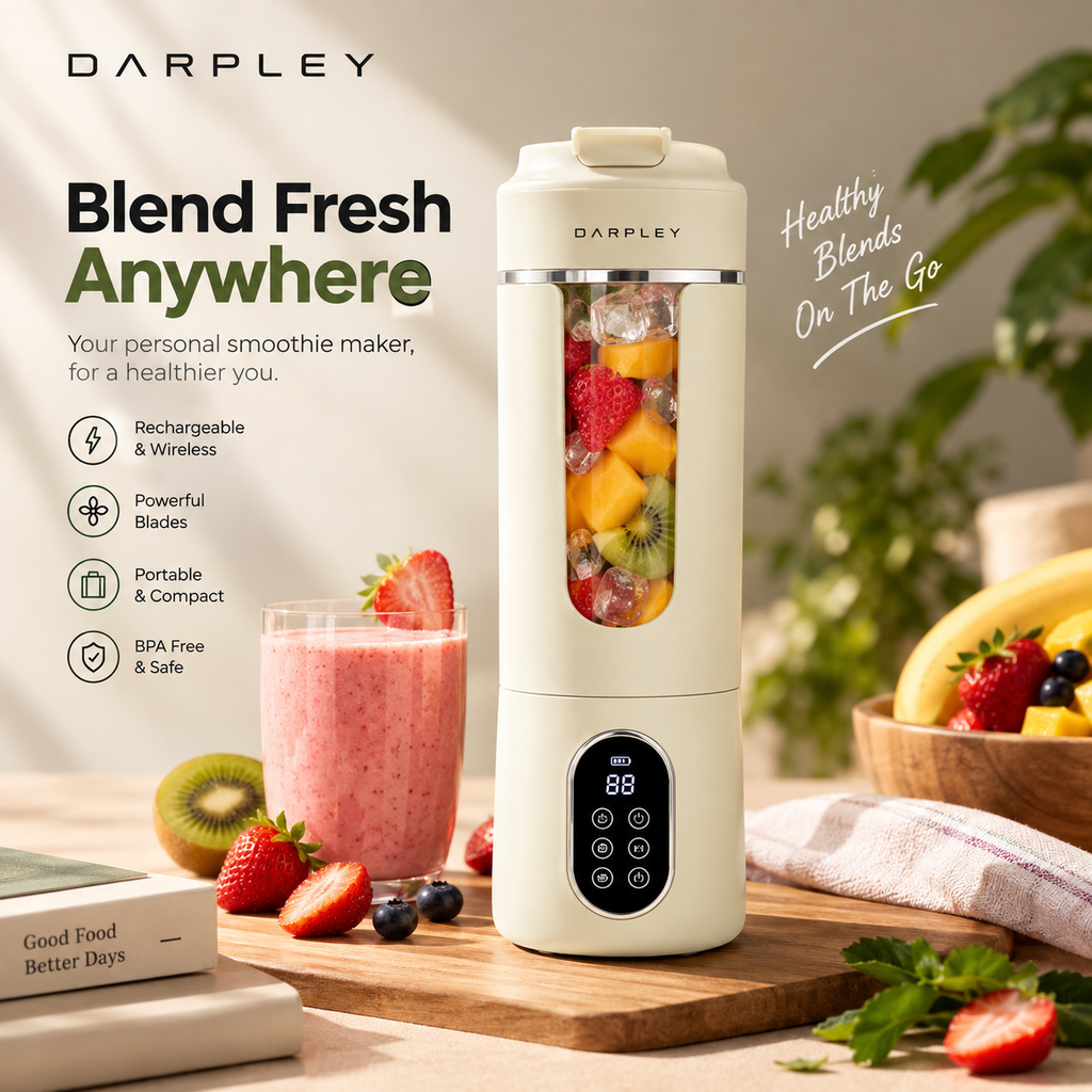 DARPLEY BlendGo™ — Portable Rechargeable Smoothie Blender